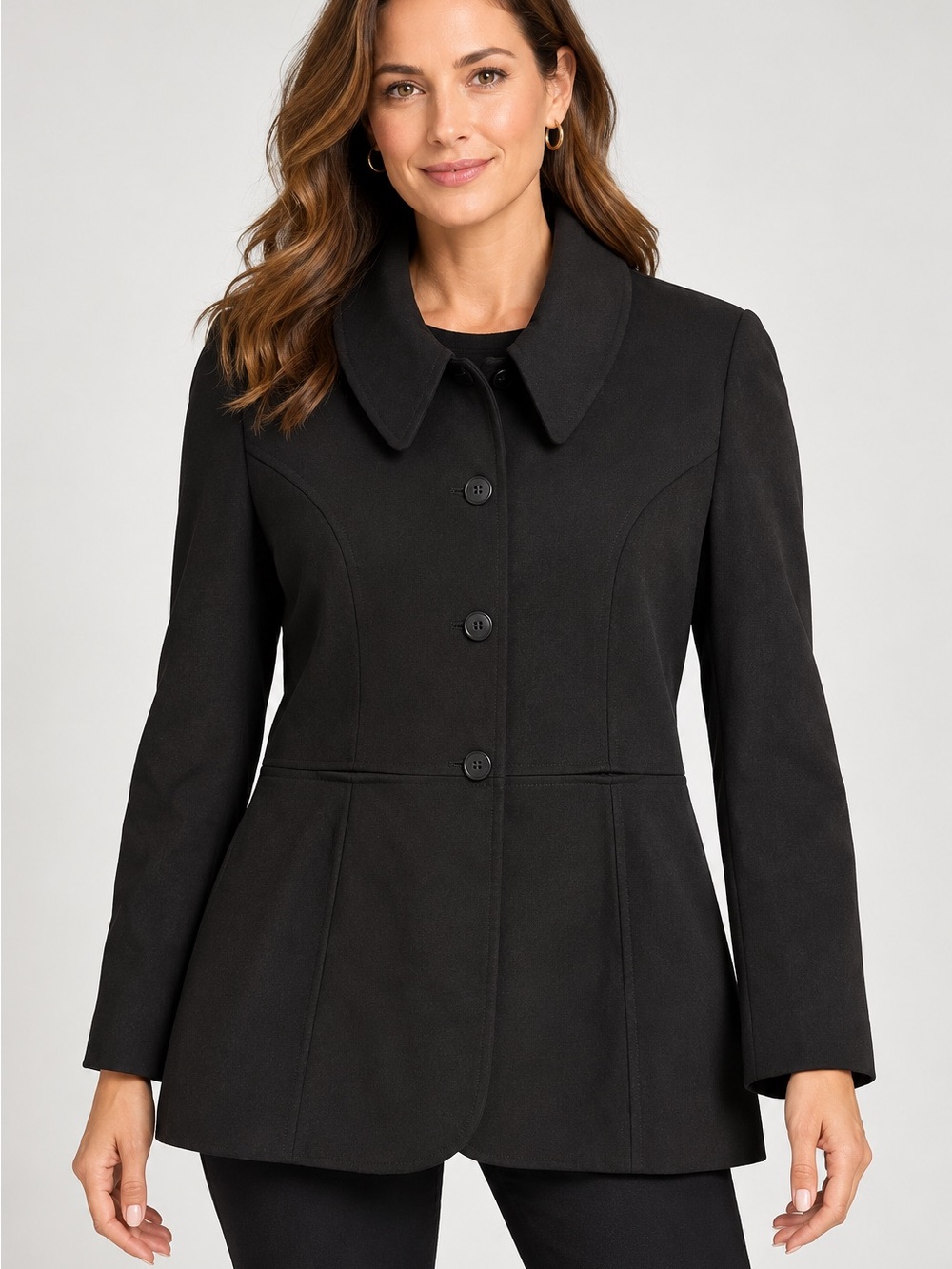 Vintage Tracy Reese for Magaschoni Black 100% Silk Jacket Blazer Size 4